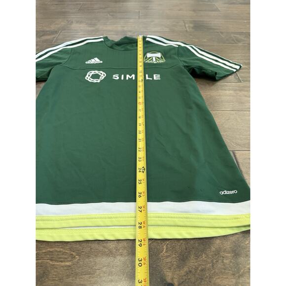 Adidas Mens Green MLS Portland Timbers Simple Short-Sleeve Jersey Size S SMALL - Picture 8 of 9